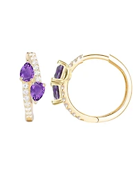 Macy's Multi Gemstone Earrings 14k Gold Over Sterling Silver (Also Silver)