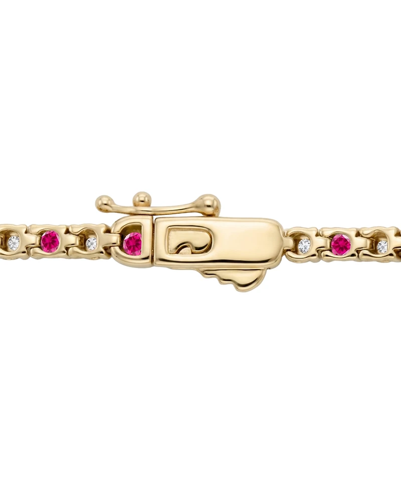 Macy's Multi-Gemstone Bracelet 14k Gold Over Sterling Silver (Also Silver)