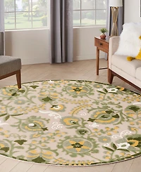 Nourison Home Aloha ALH17 5'3"x5'3" Round Area Rug