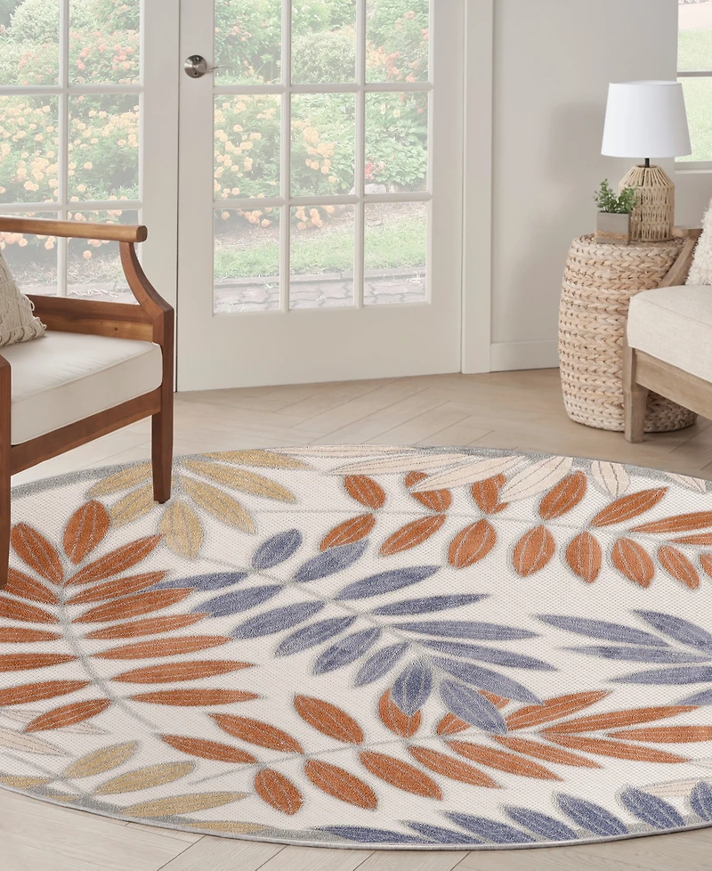 Nourison Home Aloha ALH18 5'3"x5'3" Round Area Rug