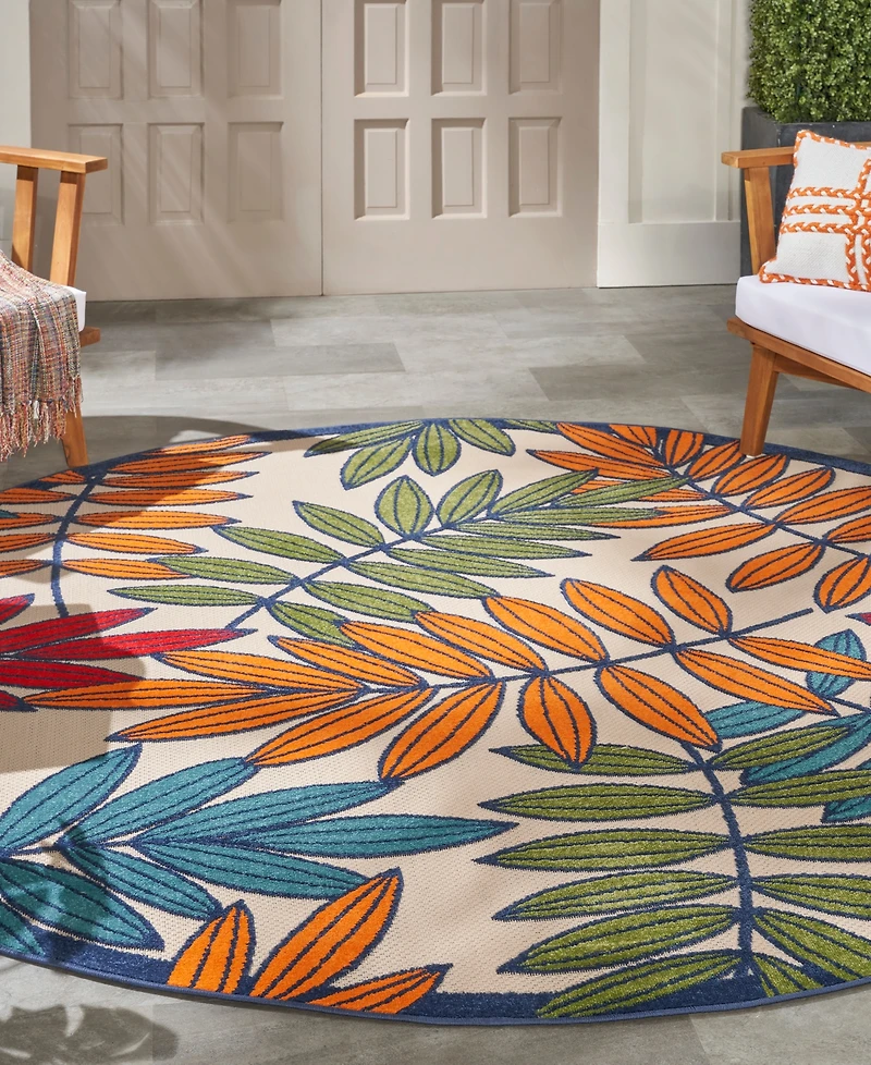 Nourison Home Aloha ALH18 Multi 7'10" Round Rug