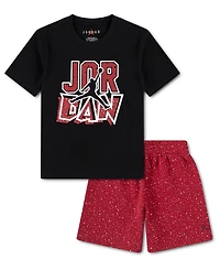 Jordan Boys' 4-7 The Greatest Speckle T-Shirt & Shorts, 2-Piece Set