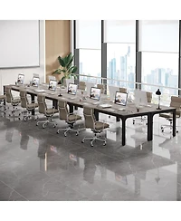 Tribesigns 6.5ft Conference Room Table, 291.34" W x 78.74" D Large Office Meeting Table (8 Pcs)