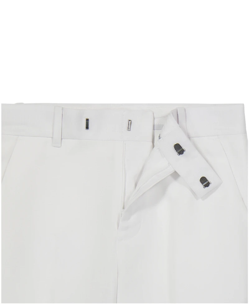 Calvin Klein Boys' 8-20 Tri-Blend Zip Closure Linen Suit Pants