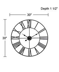 Dahlia Studios River Parks 30" Wide Zia Open Metal Round Wall Clock