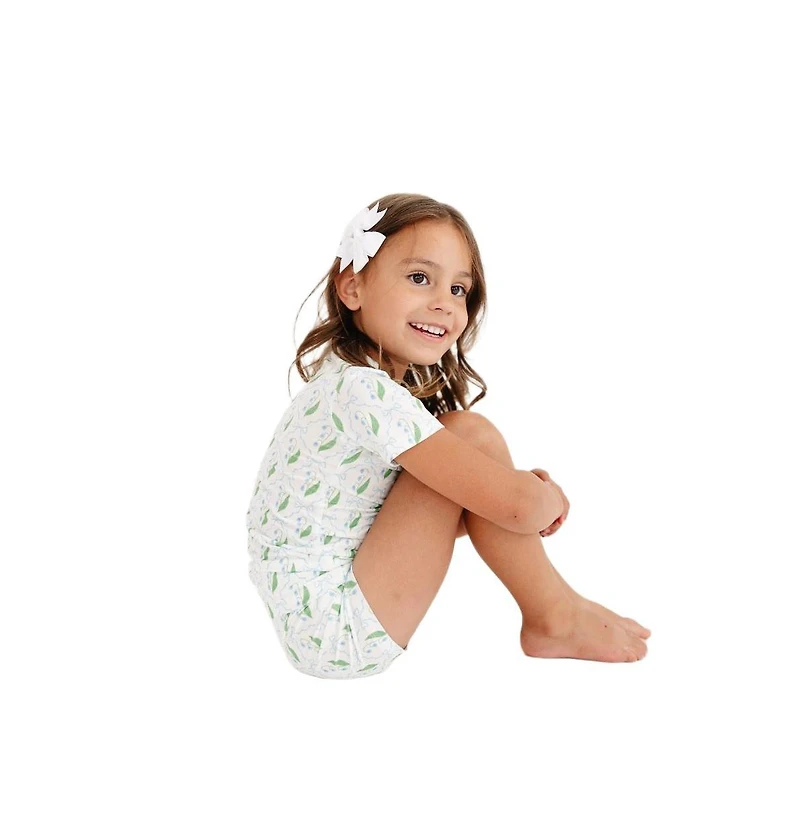 Motette Baby Girls Bluebell Bows Pajama Set