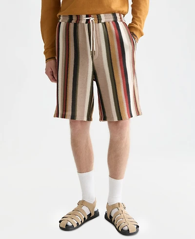 Scotch & Soda Men's Crochet Multi-Color Stripe Bermuda Shorts
