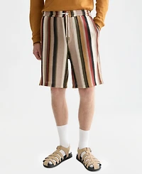 Scotch & Soda Men's Crochet Multi-Color Stripe Bermuda Shorts