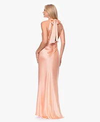 Xscape Women's Tie Neck Long Dress