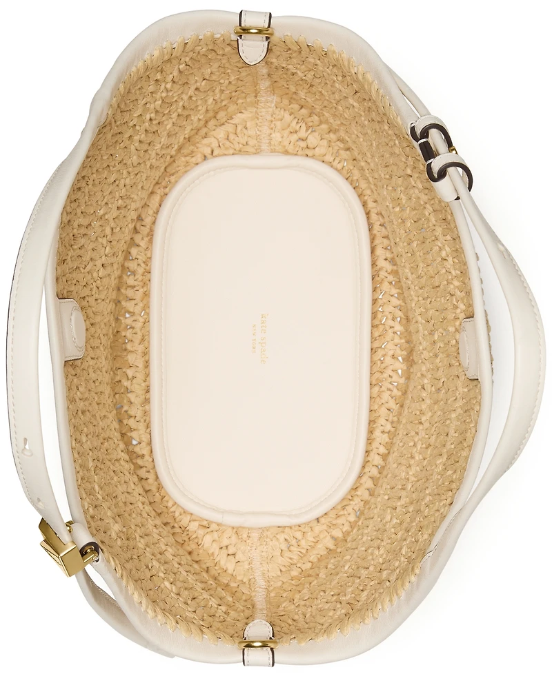 kate spade new york Deco Straw Medium Tulip Tote Bag
