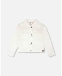 Deux par Girls Denim Jacket with Embroidery