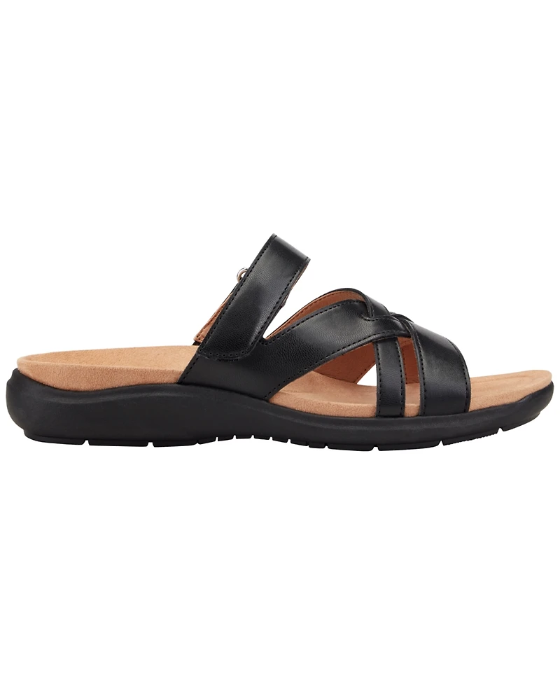 Easy Spirit Women's Waylin Strappy Flat Slip-On Sandals