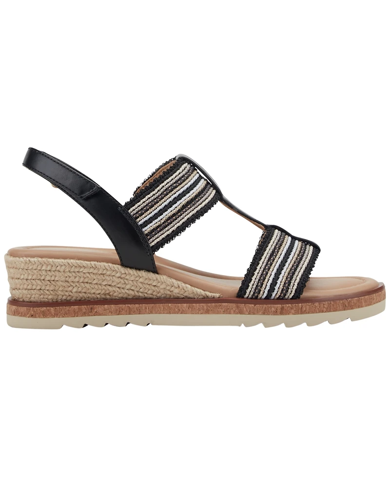Easy Spirit Women's Selene Strappy Wedge Slingback Sandals