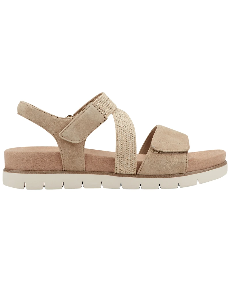Easy Spirit Women's Hillary Woven Strappy Flat Sandals