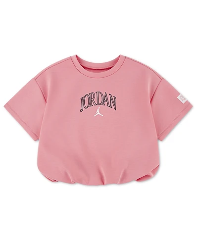 Jordan Girls' 7-16 Flower of Friendship Bubble Hem T-Shirt