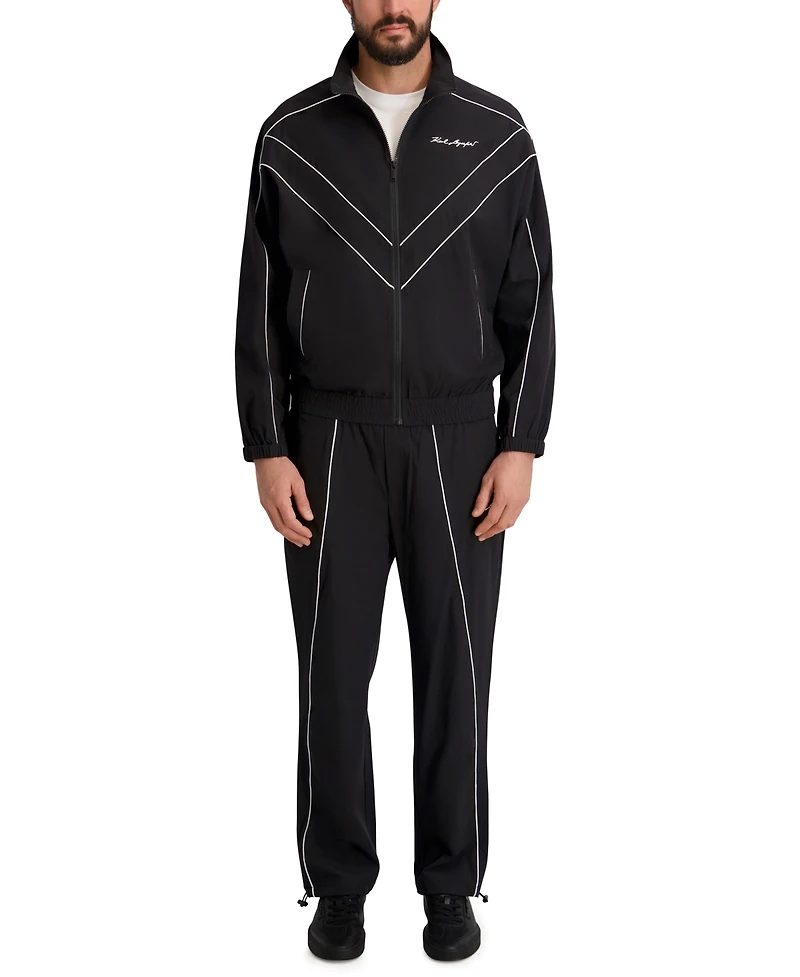 Karl Lagerfeld Paris Men's Full-Zip Track Jacket