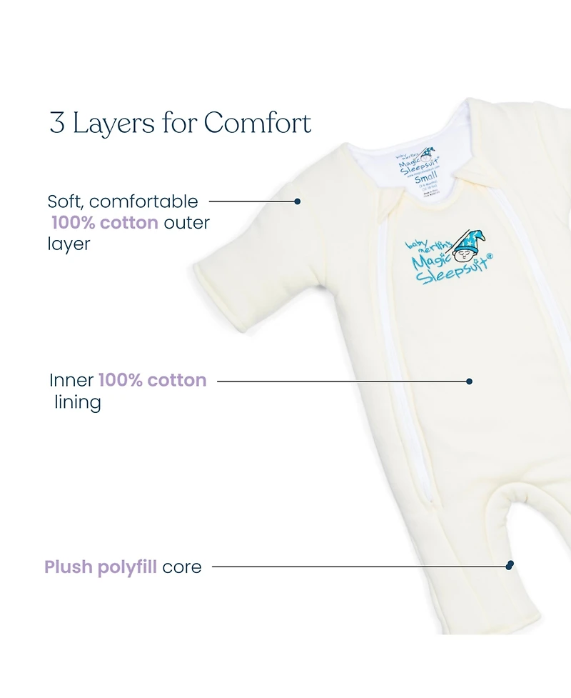 Baby Merlin's Magic Sleepsuit Girls Sleepsuit, Cotton Transition Swaddle, Yellow 6-9 months