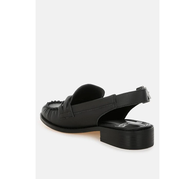 Rag & Co Women's Jemykin Genuine Leather Loafer Sandals