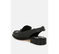 Rag & Co Women's Jemykin Genuine Leather Loafer Sandals