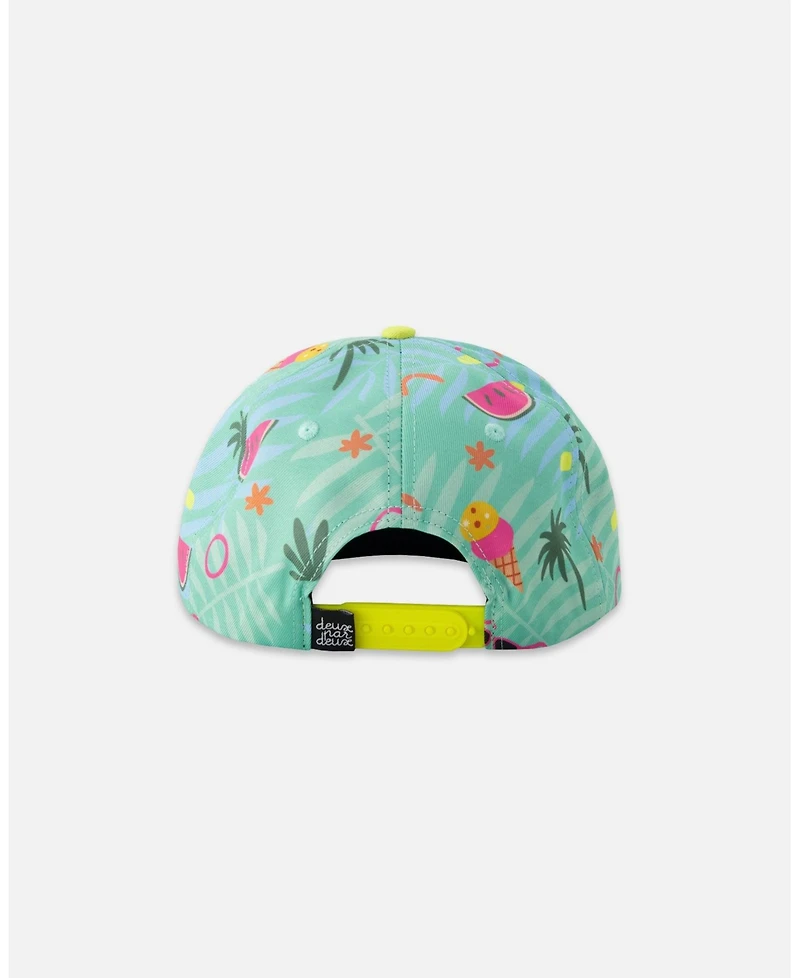 Deux par Girl Cap Beach Print - Toddler|Child
