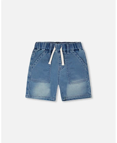 Deux par Baby Boys French Terry Denim Shorts