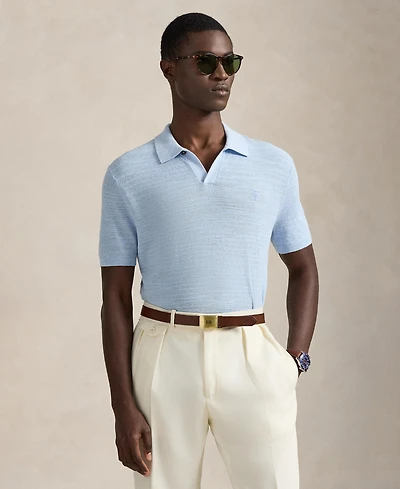 Polo Ralph Lauren Men's Short-Sleeve Textured Sweater Shirt