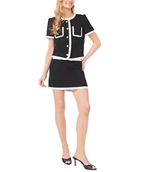 CeCe Women's Patch Pocket Knit Mini Skirt