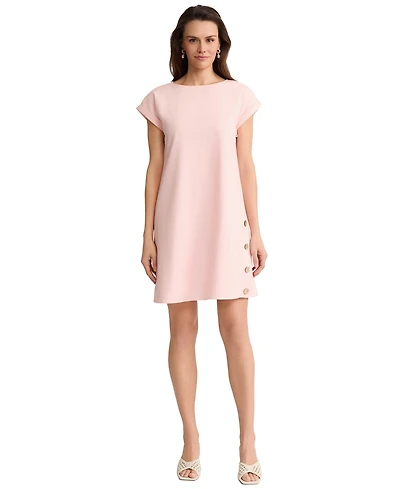 Jones New York Women's Crewneck Linen Mini Dress