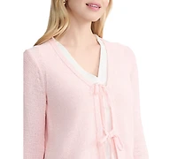 Jones New York Women's Tie-Front 3/4-Length Sleeve Cardigan
