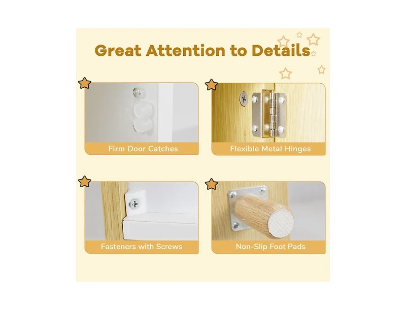 Slickblue House-Shaped Kids Bookshelf Dollhouse Style Toy Storage