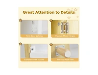 Slickblue House-Shaped Kids Bookshelf Dollhouse Style Toy Storage