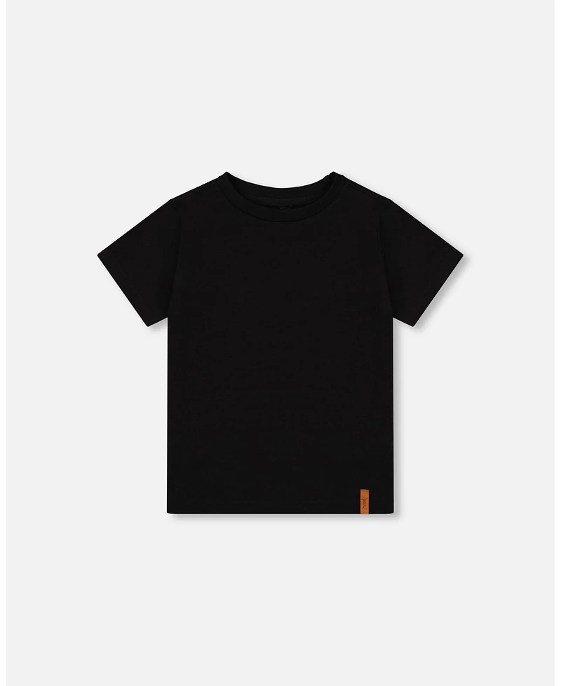 Deux par Boy Cotton Jersey T-Shirt Solid