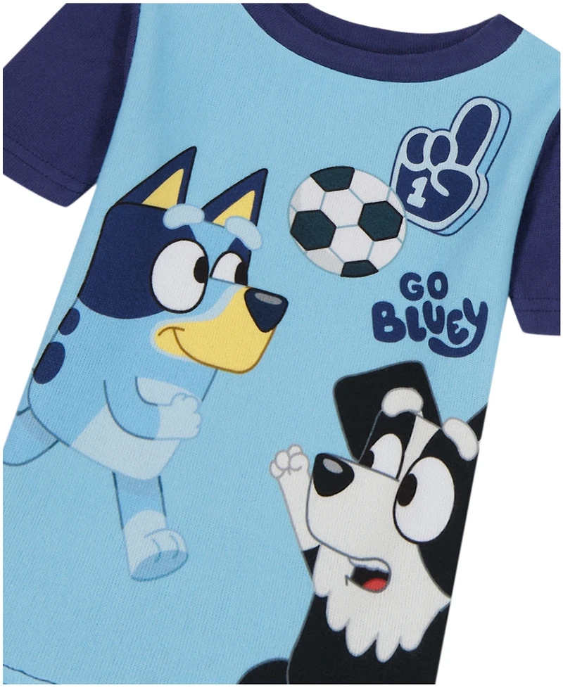 Bluey Boys' Toddler 2T-4T Go Blue Short-Sleeve Top and Joggers, 2-Piece Set