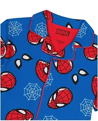 Spider-Man Boys' 4-10 Sketchy Spider Short-Sleeve Shirt and Pajama Pants, 2-Piece Set