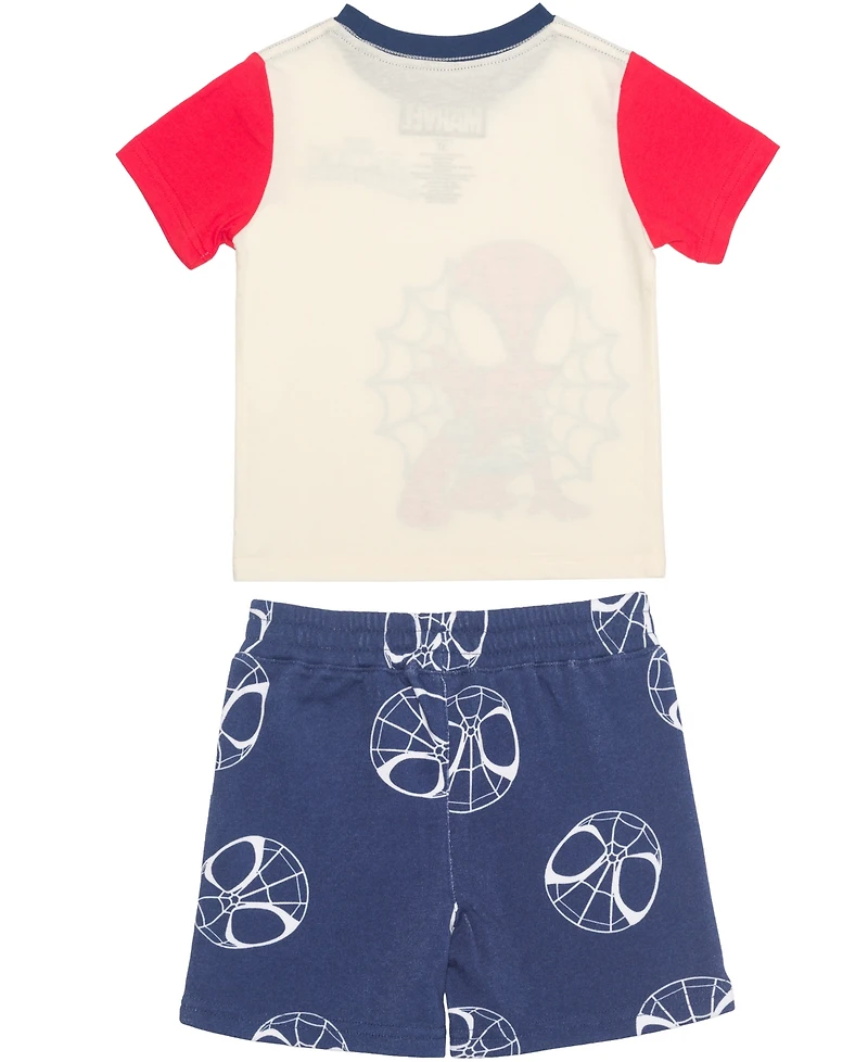 Spider-Man Toddler Boys' 2T-5T Spidey and His Amazing Friends Short-Sleeve T-Shirt and Shorts, 2-Piece Set
