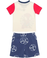 Spider-Man Toddler Boys' 2T-5T Spidey and His Amazing Friends Short-Sleeve T-Shirt and Shorts, 2-Piece Set