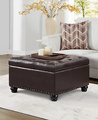 Convenience Concepts 28" Plywood Square Ottoman Coffee Table
