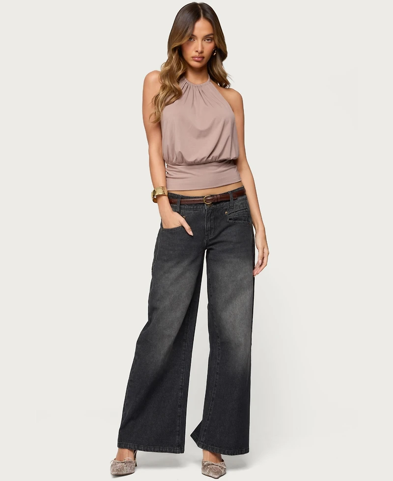 Edikted Women's Donya Backless Halter Top