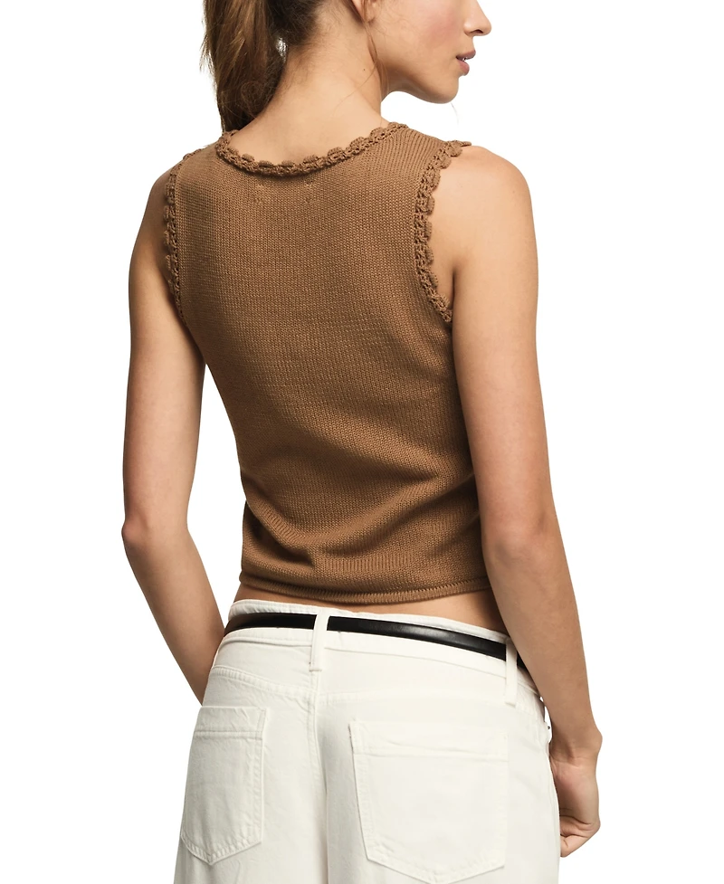 Lucky Brand Women's Lace-Up Sweater Vest
