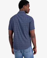 Michael Kors Men's Short-Sleeve Perfect Leaf Button-Up Shirt