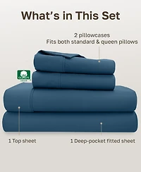6 Piece Sheet Set with 4 Pillowcases