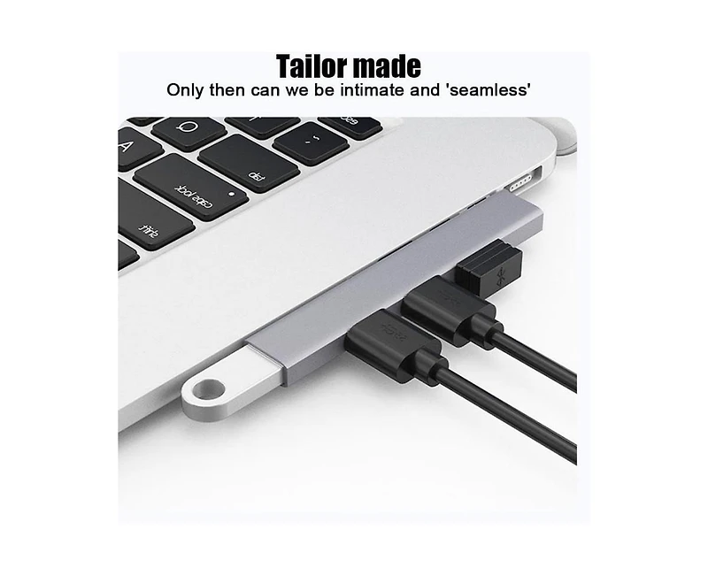 4-Port Usb Hub with 5Gbps High-Speed Transfer, Plug-and-Play