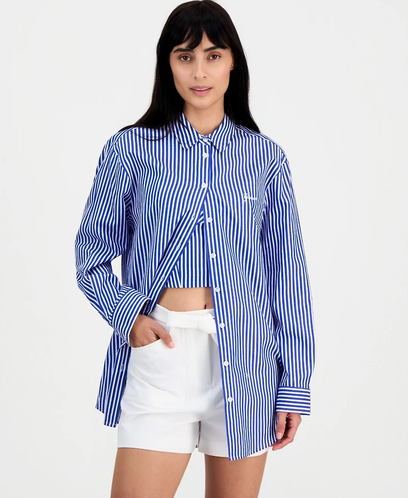 Guess Women's Tecla Cotton Oversized Shirt