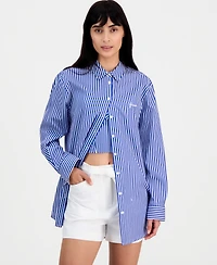 Guess Women's Tecla Cotton Oversized Shirt