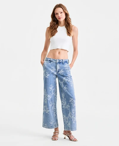 Guess Women's Zoya Wide-Leg Crop Jeans