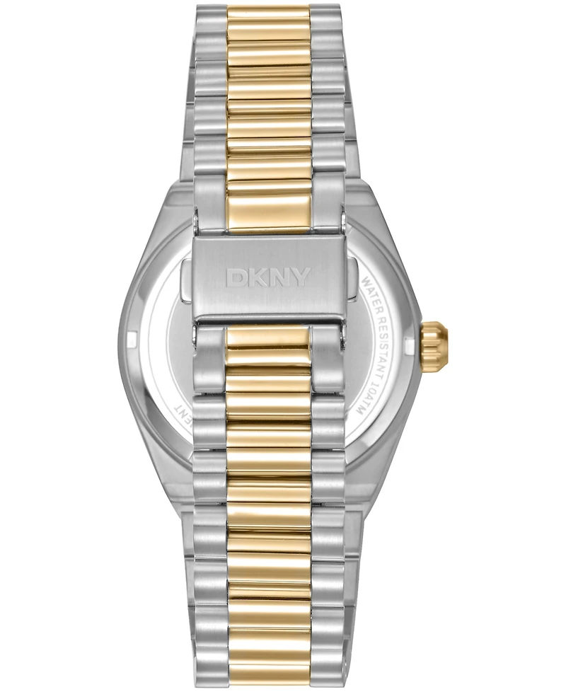 Dkny Men's Date Dial Two-Tone Gold Stainless Steel Bracelet Watch