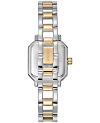 Dkny Women's Silver Dial Open Link Two-Tone Gold Stainless Steel Bracelet Watch, 27 x 27mm