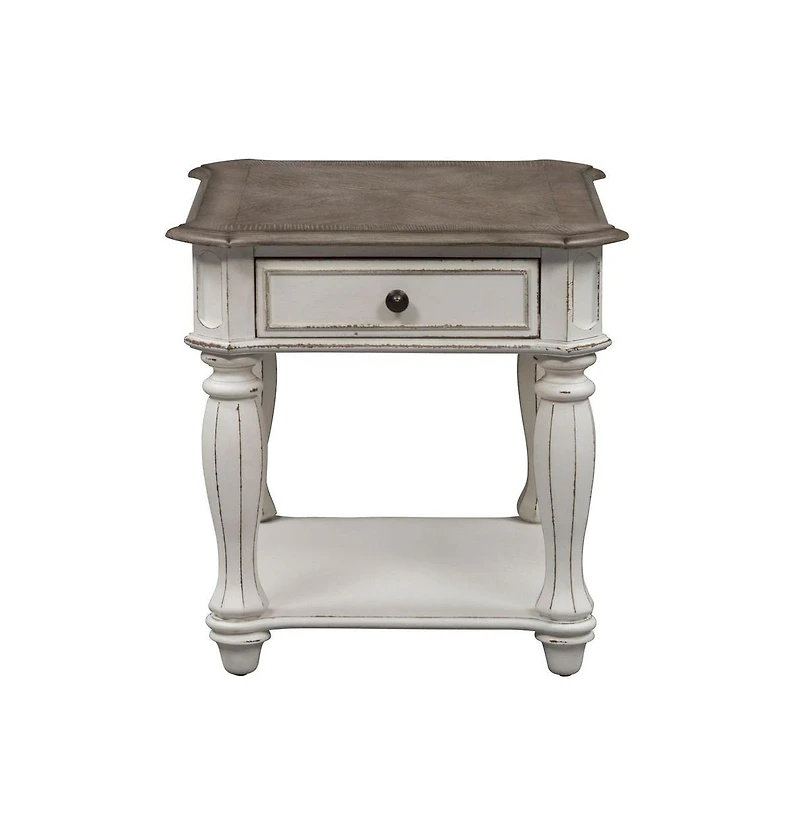 Liberty Furniture Industies, Inc Magnolia Manor End Table in Antique White