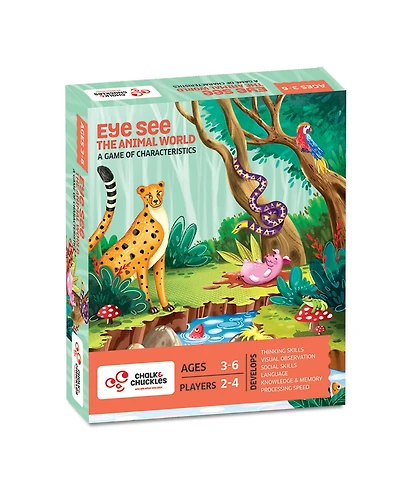 Chalk & Chuckles Eye See Animals Educational Matching Game Set