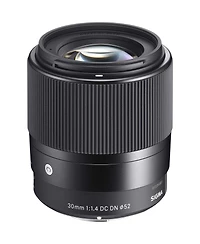 Sigma 30mm f/1.4 Dc Dn Contemporary Lens for Micro Four Thirds, Bundle with 3-Section Aluminum Tripod, Cleaning Kit